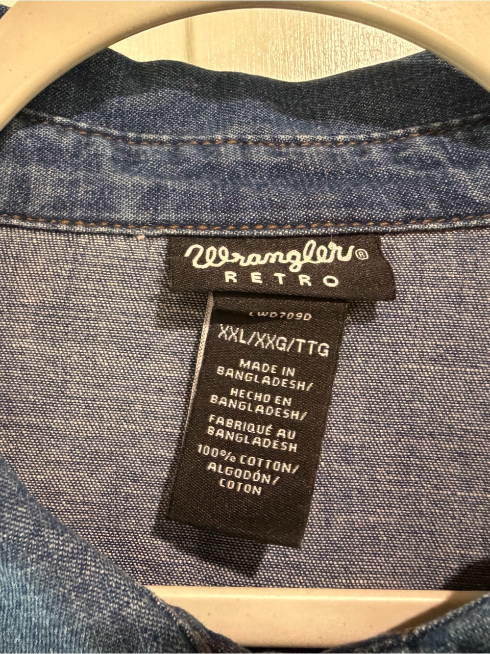 Wrangler Blue Denim Midi Shirt Dress - Picture 3 of 8